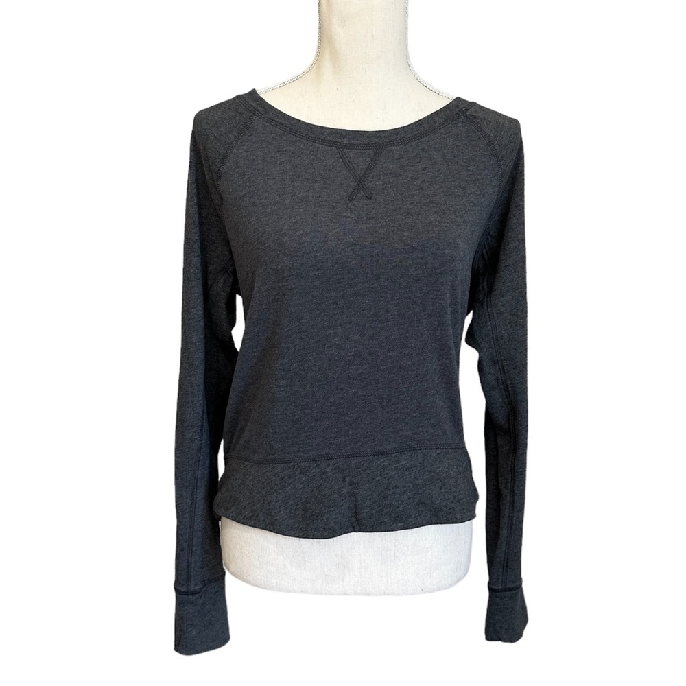 Champion Pullover Sweatshirt Raglan Sleeve Lightweight Gray Women’s Size Small